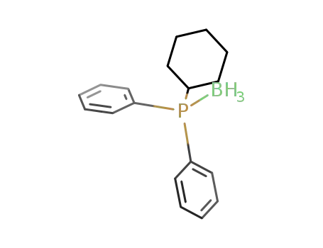 Molecular Structure of 127686-90-2 (diphenylcyclohexylphosphine-borane complex)