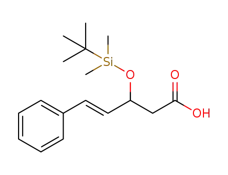Molecular Structure of 1307803-26-4 ((E)-3-[(tert-butyldimethylsilyl)oxy]-5-phenylpent-4-enoic acid)