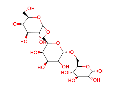 Molecular Structure of 284665-14-1 (α-D-Galactosyl-(1->6)-α-D-galactosyl-(1->6)-α-D-glucose)