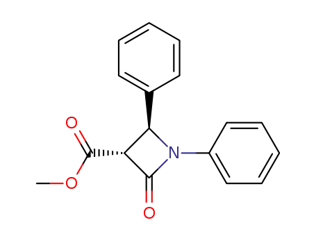 3-Azetidinecarboxylic acid, 2-oxo-1,4-diphenyl-, methyl ester, trans-
