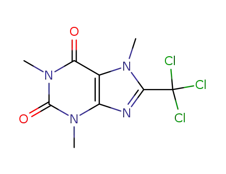 Molecular Structure of 94339-63-6 (1H-Purine-2,6-dione, 3,7-dihydro-1,3,7-trimethyl-8-(trichloromethyl)-)