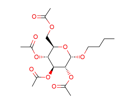 Molecular Structure of 63119-23-3 (1-butyl 2,3,4,6-tetra-O-acetyl-α-D-glucopyranoside)