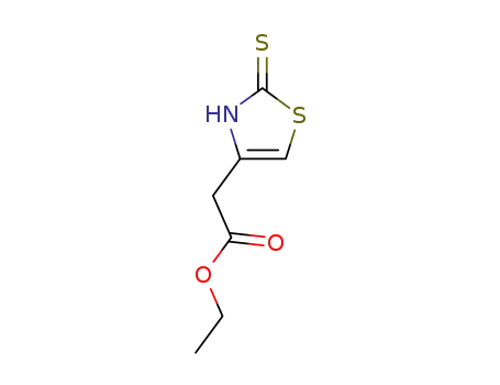Molecular Structure of 38449-49-9 (2,3-DIHYDRO-2-THIOXO-4-THIAZOLEACETIC ACID ETHYL ESTER)