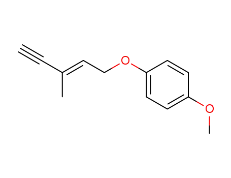 Molecular Structure of 196600-07-4 ((E)-1-methoxy-4-(3-methylpent-2-en-4-ynyloxy)benzene)