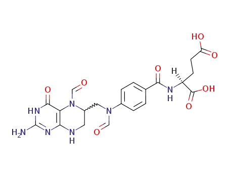 Molecular Structure of 98814-60-9 (5,10-DiforMyl-5,6,7,8-tetrahydro Folic Acid)