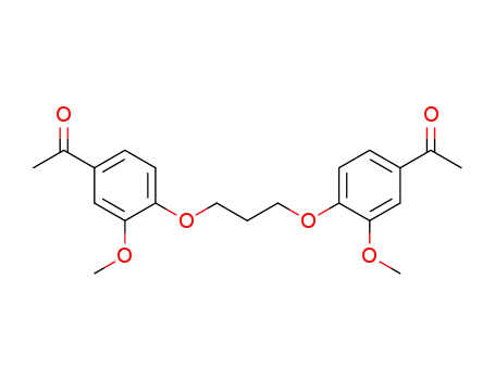 Molecular Structure of 19417-90-4 (1,1'-(4,4'-(propane-1,3-diylbis(oxy))bis(3-methoxy-4,1-phenylene))diethanone)