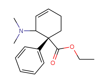 Molecular Structure of 20380-56-7 (ethyl cis-2-(dimethylamino)-1-phenylcyclohex-3-ene-1-carboxylate)
