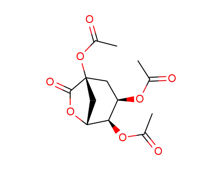Molecular Structure of 32384-33-1 (7-oxo-6-oxabicyclo[3.2.1]octane-1,3,4-triyl triacetate)