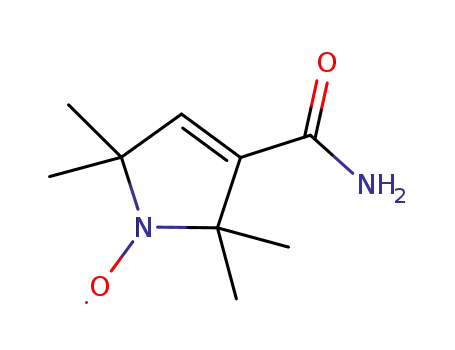 Molecular Structure of 3229-73-0 (3-CARBAMOYL-2,2,5,5-TETRAMETHYL-3-PYRROLIN-1-YLOXY)