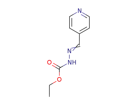 Molecular Structure of 83710-34-3 (N'-[1-Pyridin-4-yl-meth-(E)-ylidene]-hydrazinecarboxylic acid ethyl ester)