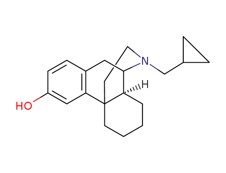 Molecular Structure of 4900-75-8 (Morphinan-3-ol,17-(cyclopropylmethyl)-,(14R)- )