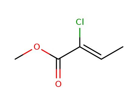 Molecular Structure of 22038-57-9 (2-Butenoic acid, 2-chloro-, methyl ester, (E)-)