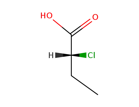 Molecular Structure of 54053-45-1 ((R)-(+)-2-CHLOROBUTANOIC ACID)