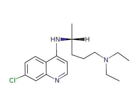 Molecular Structure of 58175-86-3 (1,4-Pentanediamine, N4-(7-chloro-4-quinolinyl)-N1,N1-diethyl-, (+)-)