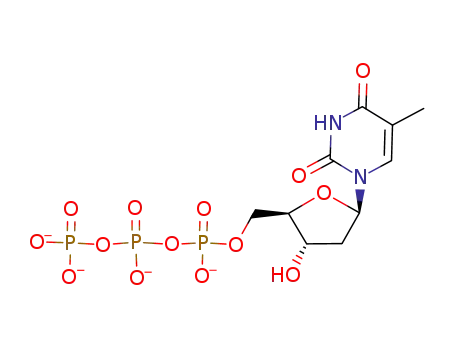 Molecular Structure of 365-08-2 (Thymidine 5'-(tetrahydrogen triphosphate))