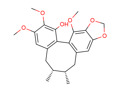 Benzo[3,4]cycloocta[1,2-f][1,3]benzodioxol-1-ol,5,6,7,8-tetrahydro-2,3,13-trimethoxy-6,7-dimethyl-, (6R,7S,13aR)-rel-