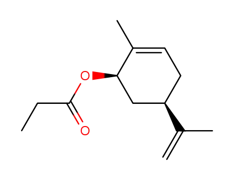 Molecular Structure of 74431-24-6 (2-Cyclohexen-1-ol, 2-methyl-5-(1-methylethenyl)-, propanoate, (1S,5R)-)