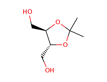 Molecular Structure of 86992-57-6 (1,3-Dioxolane-4,5-dimethanol, 2,2-dimethyl-, (4R,5R)-rel-)