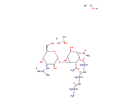 Molecular Structure of 75919-47-0 (2C<sub>33</sub>H<sub>63</sub>N<sub>11</sub>O<sub>15</sub>*5H<sub>2</sub>O<sub>4</sub>S*10H<sub>2</sub>O)