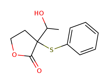 4,5-dihydro-3-(1-hydroxyethyl)-3-phenylthio-3H-furan-2-one