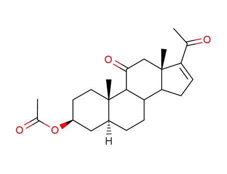 Molecular Structure of 56193-63-6 (11,20-Dioxopregn-16-en-3-ol acetate)