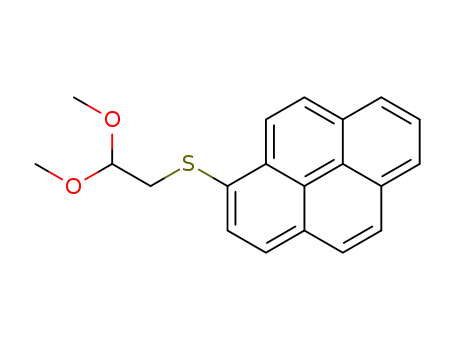 Molecular Structure of 102077-70-3 (pyren-1-ylmercapto-acetaldehyde dimethylacetal)