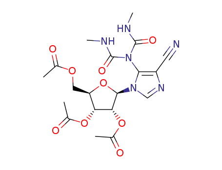 4-Cyano-5-<bis(methylcarbamoyl)amino>-1β-(2',3',5'-tri-O-acetyl-D-ribofuranosyl)imidazole