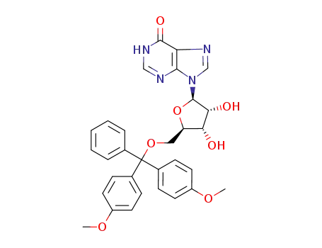 Molecular Structure of 119898-59-8 (5''-O-(4,4''-Dimethoxytrityl)-inosine)