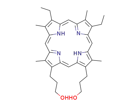 3,8-diethyl-13,17-di(1-hydroxypropan-3-yl)-2,7,12,18-tetramethylporphyrin