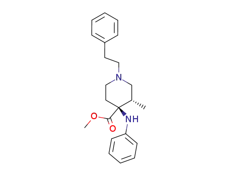 Molecular Structure of 61380-35-6 (methyl cis-(+)-3-methyl-1-phenethyl-4-(phenylamino)piperidine-4-carboxylate)