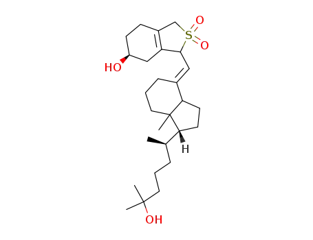 Molecular Structure of 73809-11-7 ((S)-3-[(R)-1-((R)-5-Hydroxy-1,5-dimethyl-hexyl)-7a-methyl-octahydro-inden-(4E)-ylidenemethyl]-2,2-dioxo-2,3,4,5,6,7-hexahydro-1H-2λ<sup>6</sup>-benzo[c]thiophen-5-ol)
