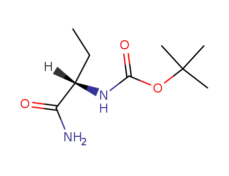 Molecular Structure of 148528-89-6 (Carbamic acid, [(1S)-1-(aminocarbonyl)propyl]-, 1,1-dimethylethyl ester (9CI))