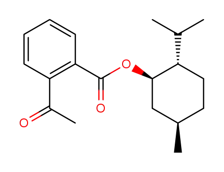 Molecular Structure of 72407-60-4 (Benzoic acid, 2-acetyl-,
(1R,2S,5R)-5-methyl-2-(1-methylethyl)cyclohexyl ester)