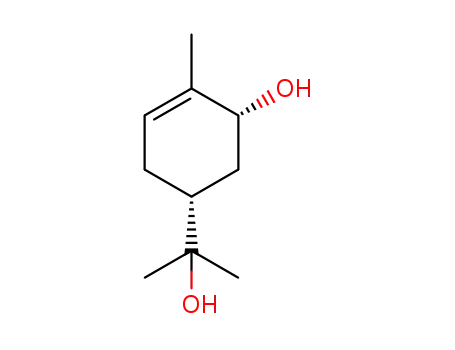 Molecular Structure of 772-36-1 ((4R,6R)-6-hydroxy-4-(1-hydroxyisopropyl)-1-methylcyclohexene)