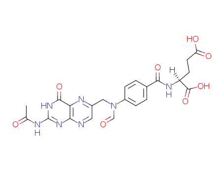 Molecular Structure of 3946-50-7 (<i>N</i>-(<i>N</i><sup>2</sup>-acetyl-10-formyl-pteroyl)-L-glutamic acid)
