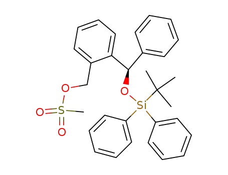 methanesulfonic acid 2-[(<i>tert</i>-butyl-diphenyl-silanyloxy)-phenyl-methyl]-benzyl ester