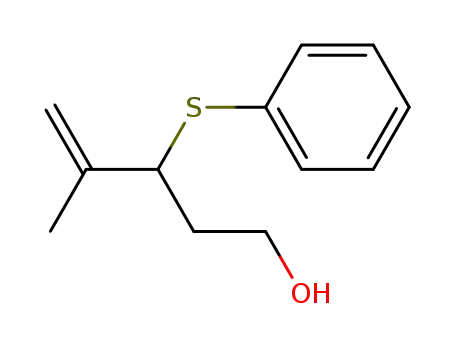 Molecular Structure of 134706-36-8 ((+/-)-4-Methyl-3-phenylthio-4-penten-1-ol)