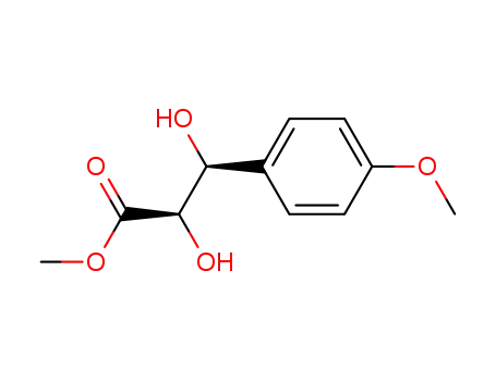 Molecular Structure of 122517-81-1 ((2R,3S)-methyl 2,3-dihydroxy-3-(4-methoxyphenyl)propanoate)