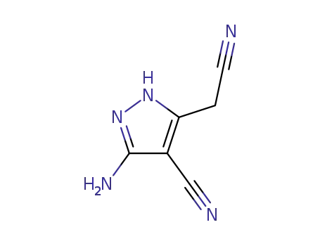 Molecular Structure of 54711-21-6 (5-AMINO-4-CYANO-3-CYANOMETHYLPYRAZOLE)