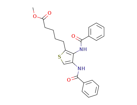 5-(3,4-Bis-benzoylamino-thiophen-2-yl)-pentanoic acid methyl ester