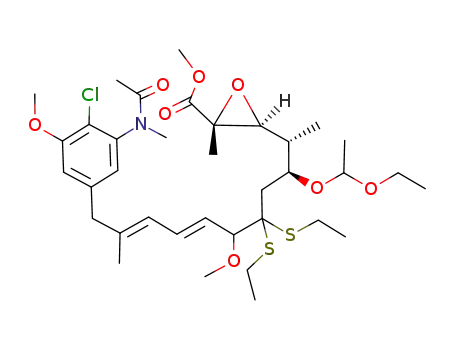 (2R,3S)-3-[(6E,8E)-(1R,2S)-10-[3-(Acetyl-methyl-amino)-4-chloro-5-methoxy-phenyl]-2-(1-ethoxy-ethoxy)-4,4-bis-ethylsulfanyl-5-methoxy-1,9-dimethyl-deca-6,8-dienyl]-2-methyl-oxirane-2-carboxylic acid methyl ester