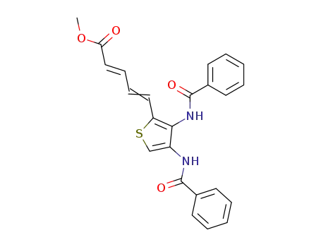 (2E,4E)-5-(3,4-Bis-benzoylamino-thiophen-2-yl)-penta-2,4-dienoic acid methyl ester