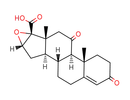 Molecular Structure of 94686-89-2 (<i>rac</i>-16α,17α-epoxy-3,11-dioxo-androst-4-ene-17β-carboxylic acid)
