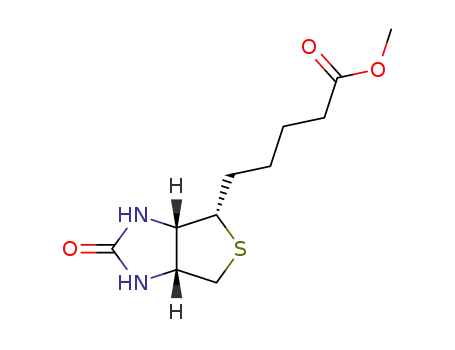 Molecular Structure of 60562-11-0 (methyl 5-[(1S,2S,5R)-7-oxo-3-thia-6,8-diazabicyclo[3.3.0]oct-2-yl]pent anoate)