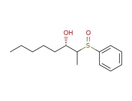 Molecular Structure of 115378-19-3 ((S)-2-Benzenesulfinyl-octan-3-ol)