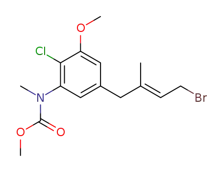 Carbamic acid,
[5-(4-bromo-2-methyl-2-butenyl)-2-chloro-3-methoxyphenyl]methyl-,
methyl ester, (E)-