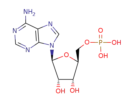 Molecular Structure of 16955-44-5 (9H-Purin-6-amine,9-(5-O-phosphono-a-D-ribofuranosyl)-)