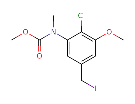 Carbamic acid, [2-chloro-5-(iodomethyl)-3-methoxyphenyl]methyl-,
methyl ester