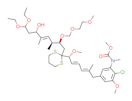 [2-Chloro-5-((2E,4E)-(R)-6-{2-[(E)-(2S,3S,6S)-8,8-diethoxy-6-hydroxy-2-(2-methoxy-ethoxymethoxy)-3,5-dimethyl-oct-4-enyl]-[1,3]dithian-2-yl}-6-methoxy-2-methyl-hexa-2,4-dienyl)-3-methoxy-phenyl]-methyl-carbamic acid methyl ester