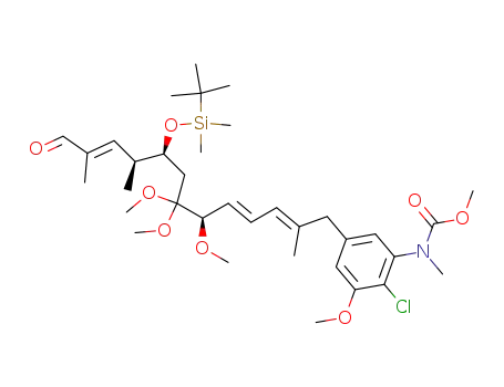 {5-[(2E,4E,11E)-(6R,9S,10S)-9-(tert-Butyl-dimethyl-silanyloxy)-6,7,7-trimethoxy-2,10,12-trimethyl-13-oxo-trideca-2,4,11-trienyl]-2-chloro-3-methoxy-phenyl}-methyl-carbamic acid methyl ester